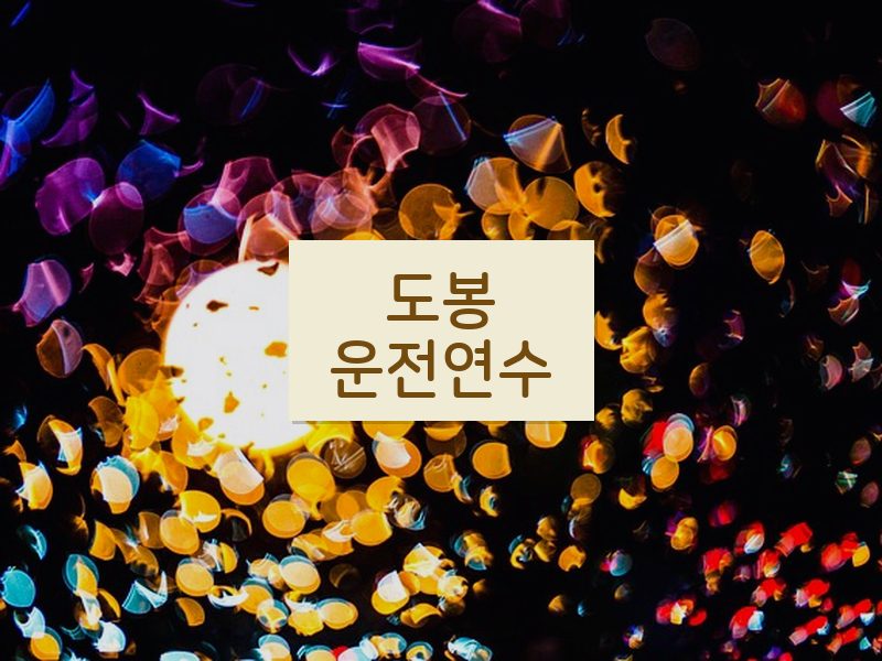 도봉운전연수 후기