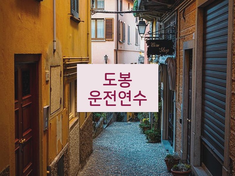 도봉운전연수 후기