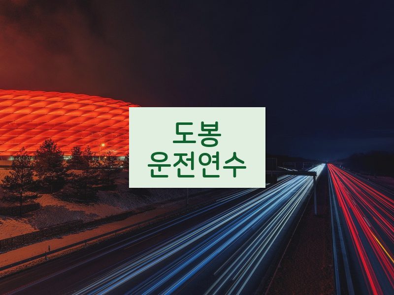 도봉운전연수 후기
