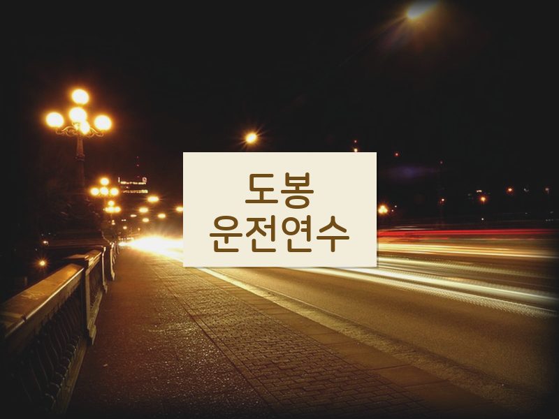 도봉운전연수 후기
