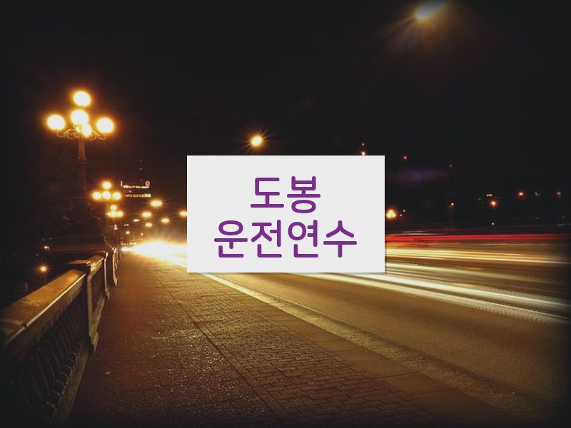 도봉운전연수 후기