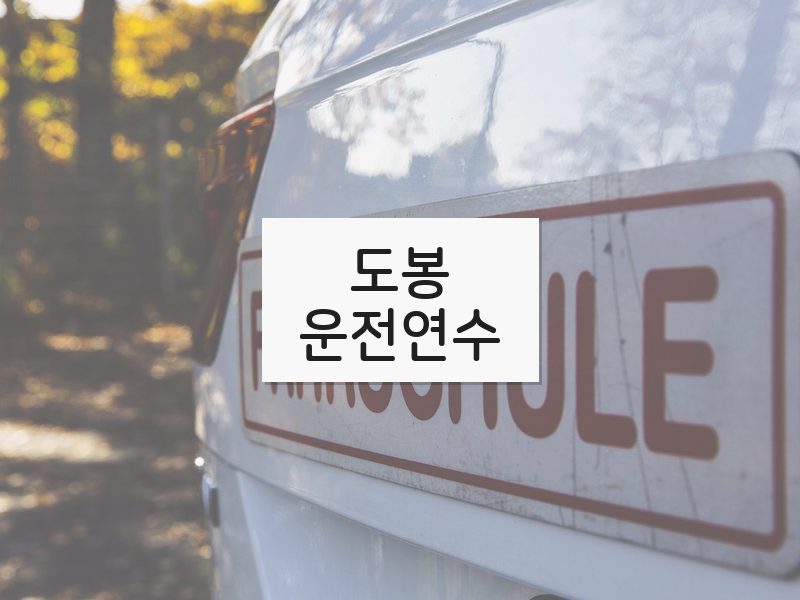 도봉운전연수 후기