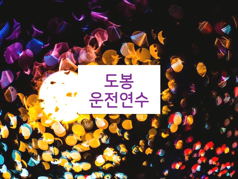 도봉운전연수 후기