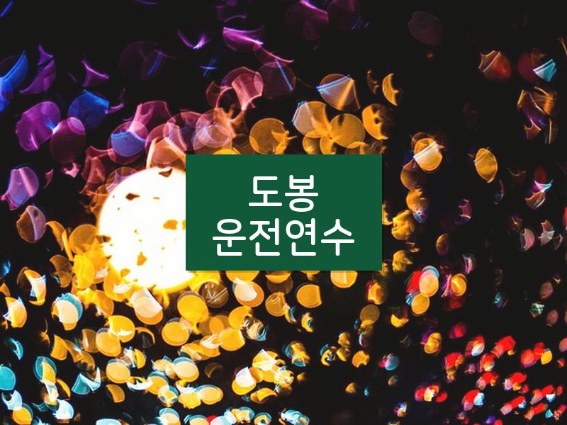 도봉운전연수 후기