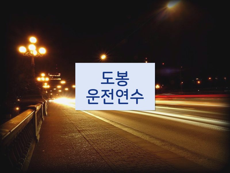 도봉운전연수 후기